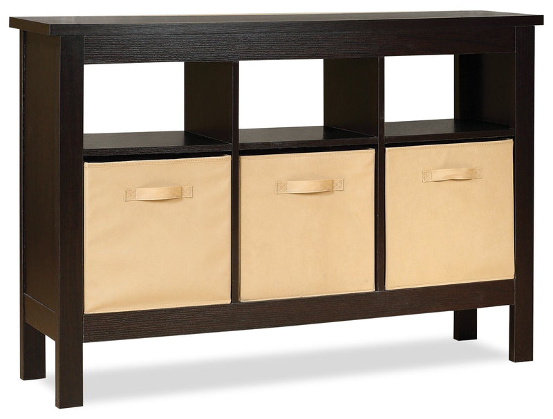 Kimberly 48\" Hall Table with 3 Baskets - Espresso