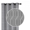 Jacquard Blackout Panel Chain link Silver 84\"- Set of 2