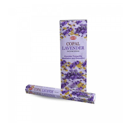 Hem Incense 20 Stick Copal Lavender - Set of 6 Incense Sticks|20 bâtons d’encens Hem à arôme de copal et de lavande - ensemble de 6 paquets de bâtons d’encens