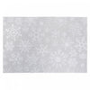 Vinyl Placemat Silver Snowflake on White - Set of 12