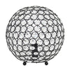 Elegant Designs Elipse 10 Inch Crystal Ball Sequin Table Lamp, Restoration Bronze