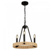 Perris 3-Light Black Chandelier