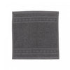 Basketweave Wash Cloth 12 x 12 Charcoal Grey - Set of 6 Towels