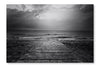 Bridge Into The Sea - Loneliness Concept In Bw 28x42 Wall Art Frame And Fabric Panel
