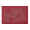 Vinyl Placemat Bubbles Red - Set of 12