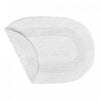 Reversible Cotton Oval Solid Color Bathmat 16 x 24 White - Set of 2