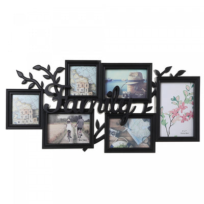 Black Collage Frame - Family 6 Opening Frames|Cadres photo collage noirs - 6 cadres « Family »