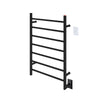 Ancona Comfort 7-Bar Hardwired Towel Warmer In Matte Black - AN-5334-TWCD01