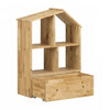 Sweedi House Shaped Bookcase with Storage Bin - Natural Wood