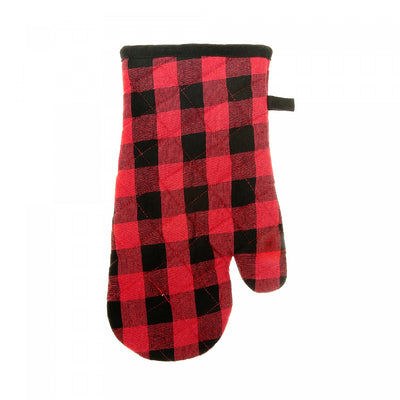Cotton Oven Mitt Buffalo - Set of 2 Kitchen Linen|Mitaine de four en coton à point à carreaux - ensemble de 2