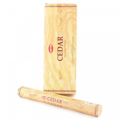 Hem Incense 20 Stick Cedar - Set of 6 Incense Sticks|20 bâtons d’encens Hem à arôme de cèdre - ensemble de 6 paquets de bâtons d’encens