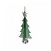 Metal 3D Tree with Bell Ornament 10.25\" - Set of 4 Christmas Ornaments