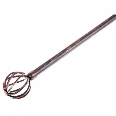 16/19mm Metal Drape Pole Set Globe - Black Copper|Ensemble de tringles à rideaux de 16 à 19 mm en métal avec fleuron en forme de globe - cuivre noir