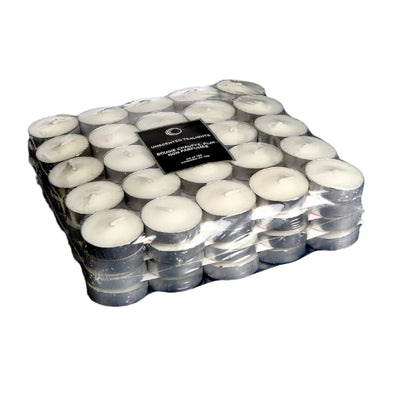 100 Pk Unscented Tealights White Candle|Paquet de 100 bougies chauffe-plats blanches non parfumées