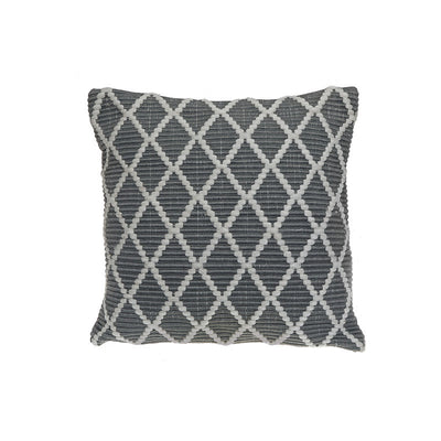 Ribbed Diamond Cushion Grey - Set of 2|Coussin côtelé gris à motif de diamants - ensemble de 2