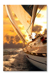 Sailboat Crop During The Regatta 24x36 Wall Art Frame And Fabric Panel