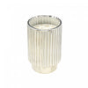 11.3oz Ribbed Gold Electroplated Scented Candle Winter Berry