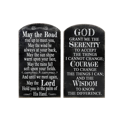MDF Wall Sign Lord/God - Set of 2 Wall Decor|Panneau mural « Lord » et « God » en panneaux de fibres à densité moyenne - ensemble de 2 décorations murales