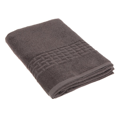 Basketweave Bath Towel 30 x 60 Charcoal Grey - Set of 2 Towels|Serviette de bain nattée gris anthracite 30 x 60 - ensemble de 2 serviettes