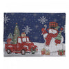 Tapestry Placemat Snowman with Gifts 13 x 18 - Set of 12