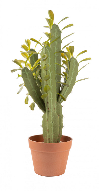 Artificial 25" Candelabra Cactus In Terracotta Pot