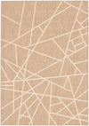 Sadie Abstract Taupe-Champagne Area Rug - 5'3\" x 7'7\"