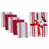 5 Pack Red Striped Terry Kitchen Towels Kitchen Linen