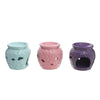 Ceramic Oil Burner Embossed Daisy - Set of 3 Aroma Oil