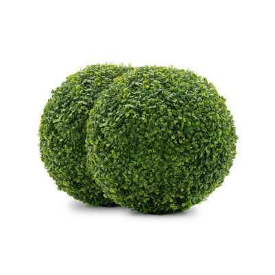 Artificial Boxwood 13" Foliage Ball 2 Pieces