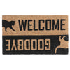 Coir Door Mat Cat - Welcome/goodbye Floormat