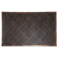 Rubber Tiled Floral Floormat