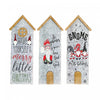 House Shaped Galvanized Gnome Greetings - Set of 3 Wall Decor