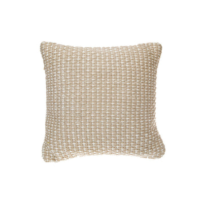 Microfibre Handloom Cushion Taupe - Set of 2|Coussin en microfibre tissé à la main taupe - ensemble de 2