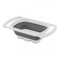 Collapsible Over the Sink Colander White/Grey Cookware
