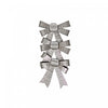 3pc Shiny Bows Silver - Set of 6 Giftwrap