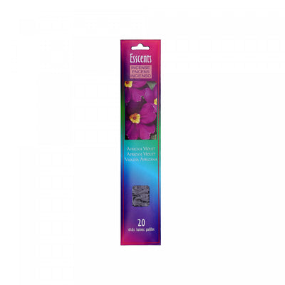 Esscents Stick African Violet - Set of 8 Incense Sticks|Bâtons à arôme de violette d’Usambara d’Esscents - ensemble de 8 paquets de bâtons d’encens