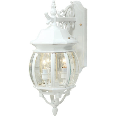 Classico 3-Light White Outdoor Wall Light