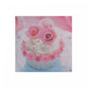 20 Pack 3 Ply Cocktail Napkin Rose Cupcake - Set of 6