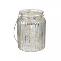 Ribbed Mercury Glass Tealight Holder