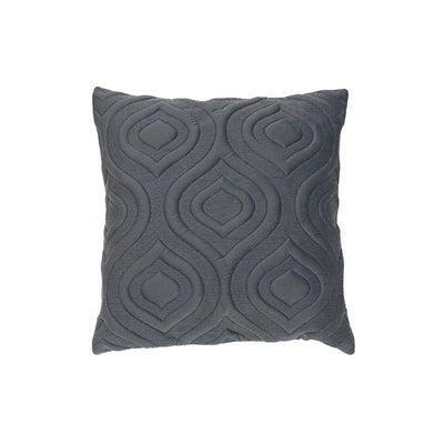 Velvet Impression Cushion Grey - Set of 2|Coussin gris en velours avec relief - ensemble de 2