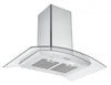 Ancona IGCC636 36\" Island Glass Stainless Steel Range Hood - AN-1405