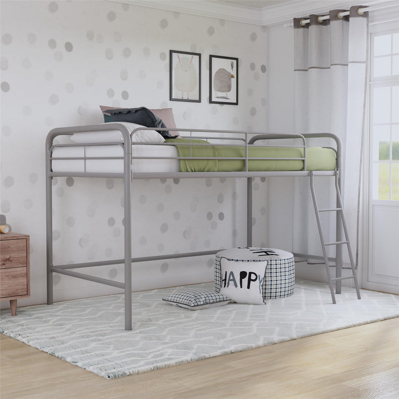 Atwater Living Cora Junior Metal Loft Bed Silver The Brick
