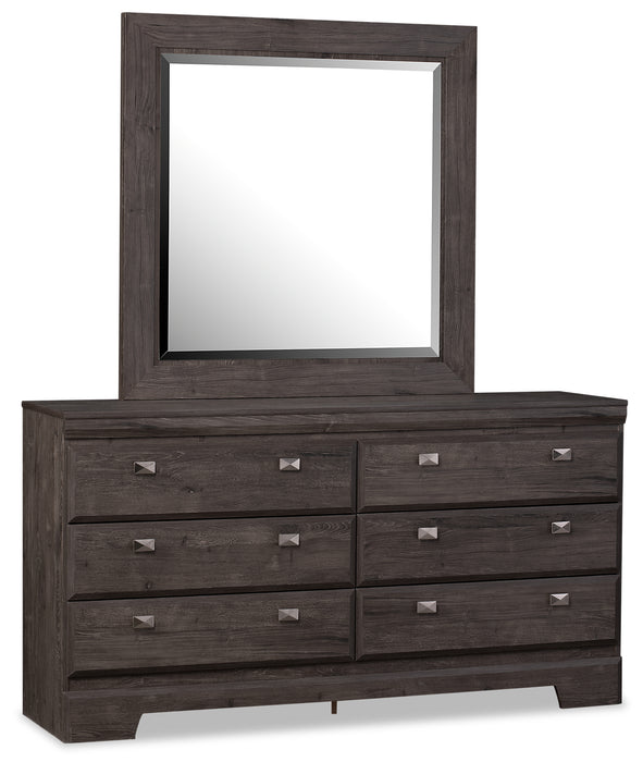 Yorkdale Bedroom 6-Drawer Dresser, 61.4\"W x 32.3\"H, Made in Canada - Grey