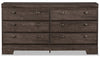 Yorkdale Bedroom 6-Drawer Dresser, 61.4\"W x 32.3\"H, Made in Canada - Grey