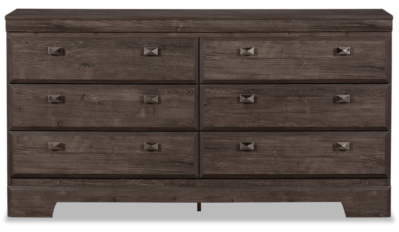 Yorkdale Bedroom 6-Drawer Dresser, 61.4\"W x 32.3\"H, Made in Canada - Grey