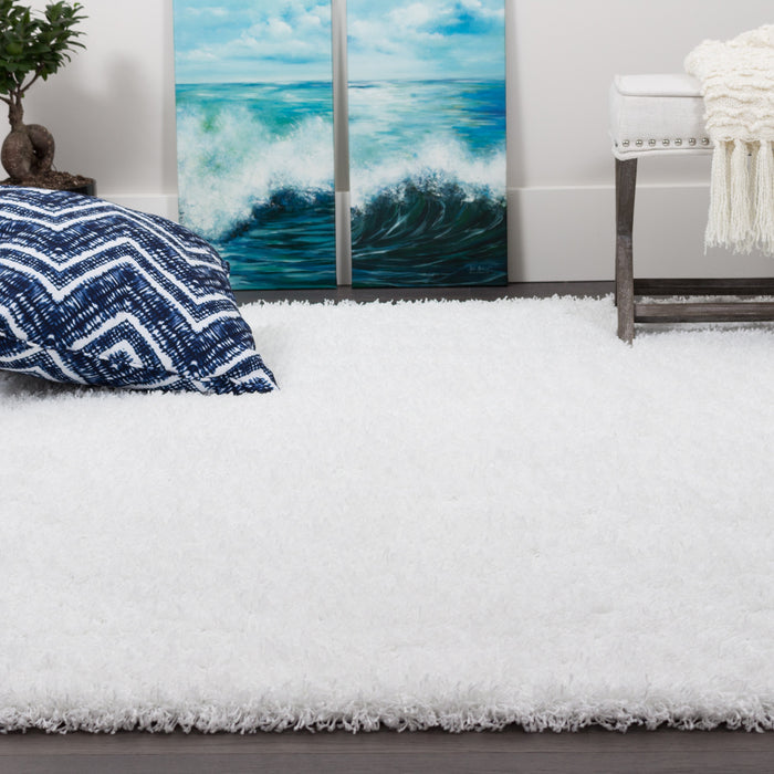 Victoria White Shag 3 x 5 Area Rug