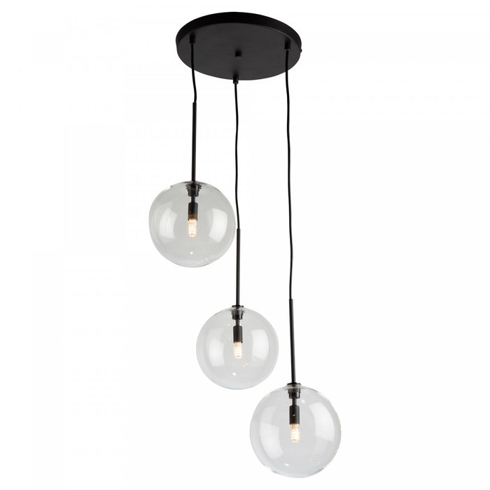 Pinpoint 3-Light Black Pendant