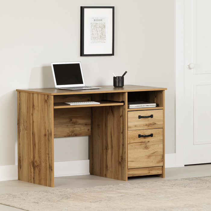 Tassio Desk with Keyboard Tray - Nordik Oak