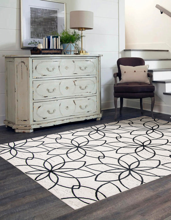 Terali Ivory Machine Washable Area Rug - 6'0\" x 9'0\"