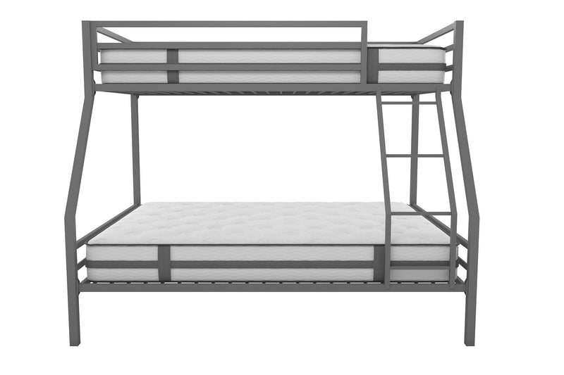 Novogratz Maxwell TwinOverFull Metal Bunk Bed Grey The Brick